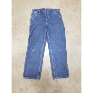 Carhartt FR Denim Blue Work Jeans Original Fit Men Size 36x32 FRB13 CAT2